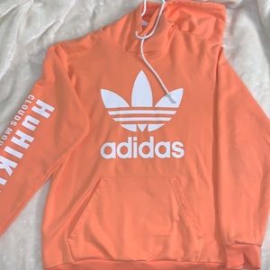 Super cute peach colored Adidas hoodie!